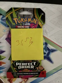 VERY HEAVY! 31.57g Pokemon TCG Perfect Order Sleeved Booster Pack Factory Sealed - Image 2
