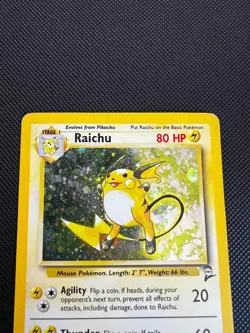 Pokemon TCG Raichu Holo Rare Base Set 2 (2000) 16/130 WOTC - Image 4