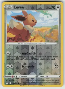 Eevee 125/203 Common Evolving Skies Pokemon Reverse Holo Moderately Played - Image 1