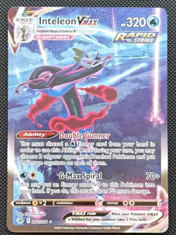 Pokemon Inteleon VMAX Alternate Art Secret Rare Fusion Strike Holo 266/264 Eng - Image 1