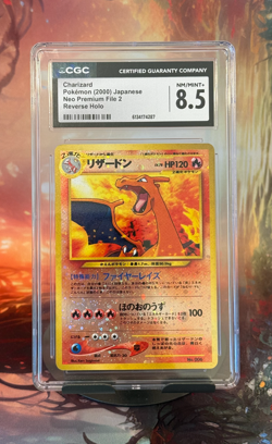 Charizard Neo Premium File 2 No. 006 Reverse Holo 2000 Japanese CGC 8.5 - Image 1