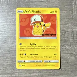 The Pokemon Company Ash's Pikachu SM109 SM Promo Holo 70 HP English - Image 1