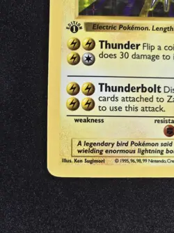 Pokemon TCG Zapdos Holo 1st Edition Shadowless Base Set 16/102 - Image 4