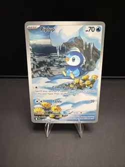 Pokemon TCG Piplup 098/094 – Phantasmal Flames – Illustration Rare – EN NM - Image 1