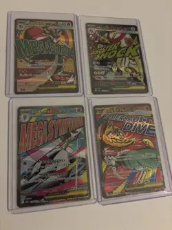Pokemon Japanese M2A EX Mega Lucario, Eelektross, Gardevoir, Hawlucha MA Lot - Image 3