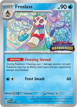 Pokemon Froslass SVP 117 - Twilight Masquerade PRERELEASE HOLO PROMO - Image 1