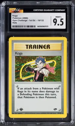 2000 Koga Pokemon Gym Challenge 1st Edition 19/132 Holo CGC 9.5 SWIRL - Image 1