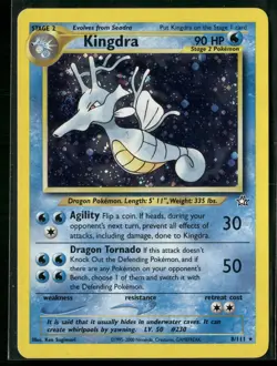 2000 Pokemon Neo Genesis Kingdra 8/111 Holo Rare Unlimited English NM - Image 1