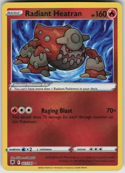 Radiant Heatran 027/189 Radiant Rare Astral Radiance Pokemon Near Mint - Image 3