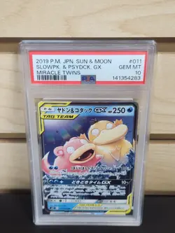 POKEMON JAPANESE SLOWPOKE & PSYDUCK GX #011 PSA 10 - Image 2
