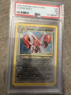 Pokemon Scizor 10/75 Neo Discovery Holo Rare English 80 HP PSA 5 - Image 1