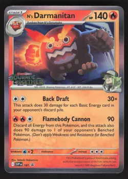 N's Darmanitan 181 Pokemon TCG SV: Scarlet & Violet Promo NM - Image 1