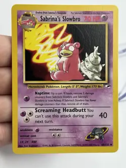 Pokemon Sabrina’s Slowbro 60/132 Gym Heroes Uncommon NM Pack Fresh WOTC English - Image 3