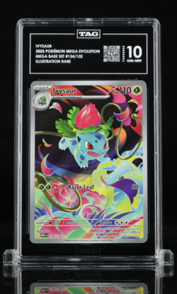 Pokemon Mega Evolution Ivysaur 134/132 Illustration Rare TAG 10 - Image 1
