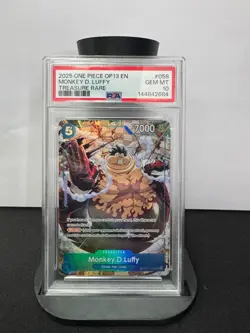 2025 ONE PIECE OP13-CARRYING ON HIS WILL TREASURE RARE MONKEY D. LUFFY PSA 10 - Image 1