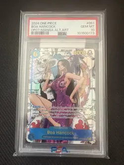 2024 ONE PIECE #OP07-051 BOA HANCOCK MANGA ALTERNATE ART SUPER RARE PSA 10 _EN - Image 1