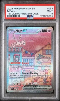2023 POKEMON SVP EN-SV BLACK STAR PROMO 151 ULTRA-PREMIUM COLL #053 MEW EX PSA 9 - Image 1