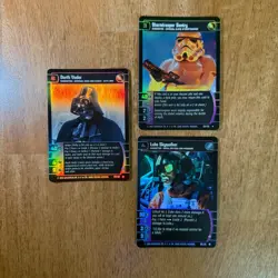 Star Wars TCG Empire Strikes Back Lot of 3 FOIL Cards Darth Vader Luke Skywalker - Image 1