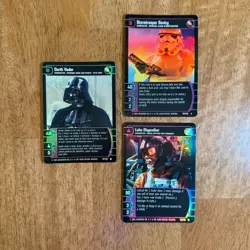 Star Wars TCG Empire Strikes Back Lot of 3 FOIL Cards Darth Vader Luke Skywalker - Image 2
