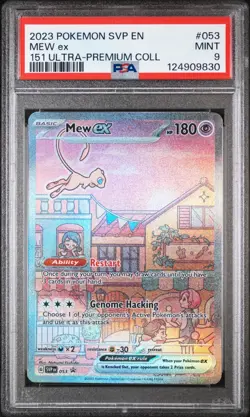 2023 POKEMON SVP EN-SV BLACK STAR PROMO 151 ULTRA-PREMIUM COLL #053 MEW EX PSA 9 - Image 1