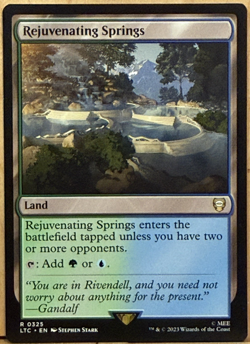 LIMITED EDITION Lord of the Rings MtG Rejuvenating Springs Unplayed NM - Image 1
