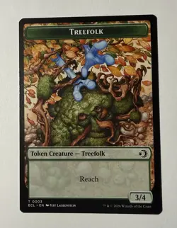 MTG Treefolk - Goblin Double-Sided Token Lorwyn Eclipsed (ECL) T 3 - 6 NM - Image 1