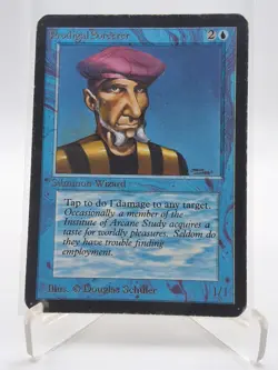PRODIGAL SORCERER 1993 "ALPHA EDITION" magic: the Gathering VINTAGE ORIGINAL - Image 1