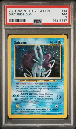 Pokemon TCG Suicune Neo Revelation 🚨 DOUBLE HOLO ERROR 🚨 PSA 7 - Image 1