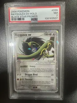 Pokemon TCG 2006 Rayquaza Ex-holo Black Star Promo PSA 7 - Image 1