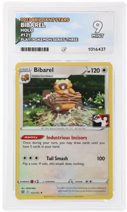 Bibarel Holo Series 3 Pokemon Prize Pack Promo Pokemon Card Play Stamp Ace 9 - Image 1