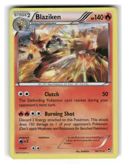 Blaziken 14/111 Holo Rare Furious Fists Pokemon Holo Lightly Played - Image 1