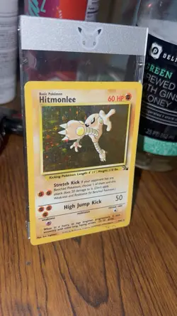 Pokemon Hitmonlee Fossil 7/62 Holo Rare 1999 English HP60 Ken Sugimori - Image 3
