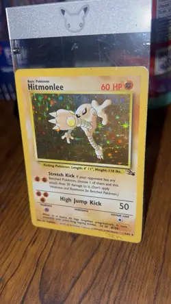 Pokemon Hitmonlee Fossil 7/62 Holo Rare 1999 English HP60 Ken Sugimori - Image 5
