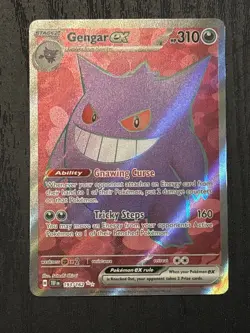 Pokemon Gengar ex Holo Ultra Rare SV05: Temporal Forces 193/162 NM - Image 1