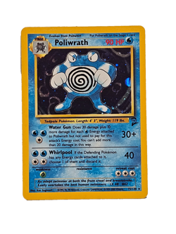 Poliwrath 15/130 Base Set 2 Holo LP WOTC Pokemon TCG Vintage Single - Image 1
