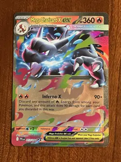 Mega Charizard X EX 13/94 Phantasmal Flames Pokemon TCG Off Center - Image 1