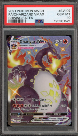 Pokemon Charizard VMAX Shining Fates Full Art #SV107 PSA 10 Gem Mint - Image 1