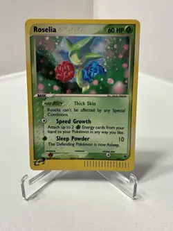 Pokemon 2003 Dragon Roselia 9/97 Holo SWIRL E-Reader Rare Vintage - Image 1