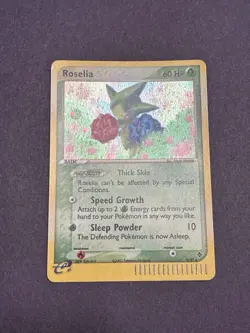 Pokemon 2003 Dragon Roselia 9/97 Holo SWIRL E-Reader Rare Vintage - Image 3