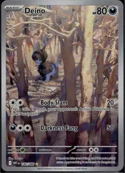 Deino 146/086 Holo White Flare Illustration Rare NM Teeziro Pokemon - Image 1