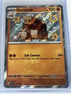 Naclstack 177/091 Shiny Rare Pokemon TCG Paldean Fates NM - Image 1