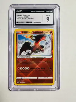 Radiant Charizard 020/159 Holo Crown Zenith Pokemon CGC Mint 9 - Image 1