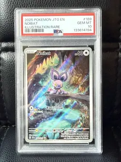 2025 Pokemon JTG EN-Journey Together Noibat Illustration Rare PSA 10 #169 - Image 1