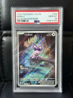 2025 Pokemon JTG EN-Journey Together Noibat Illustration Rare PSA 10 #169 - Image 3