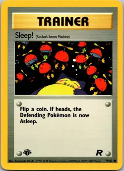 Sleep! 79/82 Common Team Rocket Pokemon 1st Edition Near Mint - Image 1