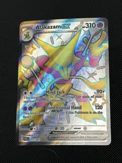 Pokemon TCG Alakazam ex Ultra Rare Holo SV: Paldean Fates 215/091 310 HP English - Image 1