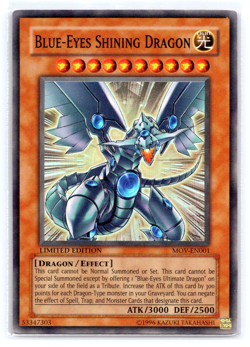 Blue-Eyes Shining Dragon MOV-EN001 Super Rare Promo Limited Edition Yugioh - Image 1