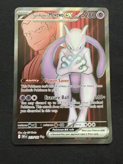 Pokemon TCG Team Rockets Mewtwo EX 213/182 Full Art Destined Rivals English - Image 1