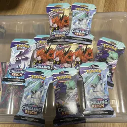 Pokemon Sword and Shield Chilling Reign SLEEVED Booster Packs ✅ 15 Packs - Image 3