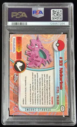 2000 Topps Chrome Pokemon Nidorino Sparkle PSA 10 Low Pop Rare #33 Series 1 - Image 2